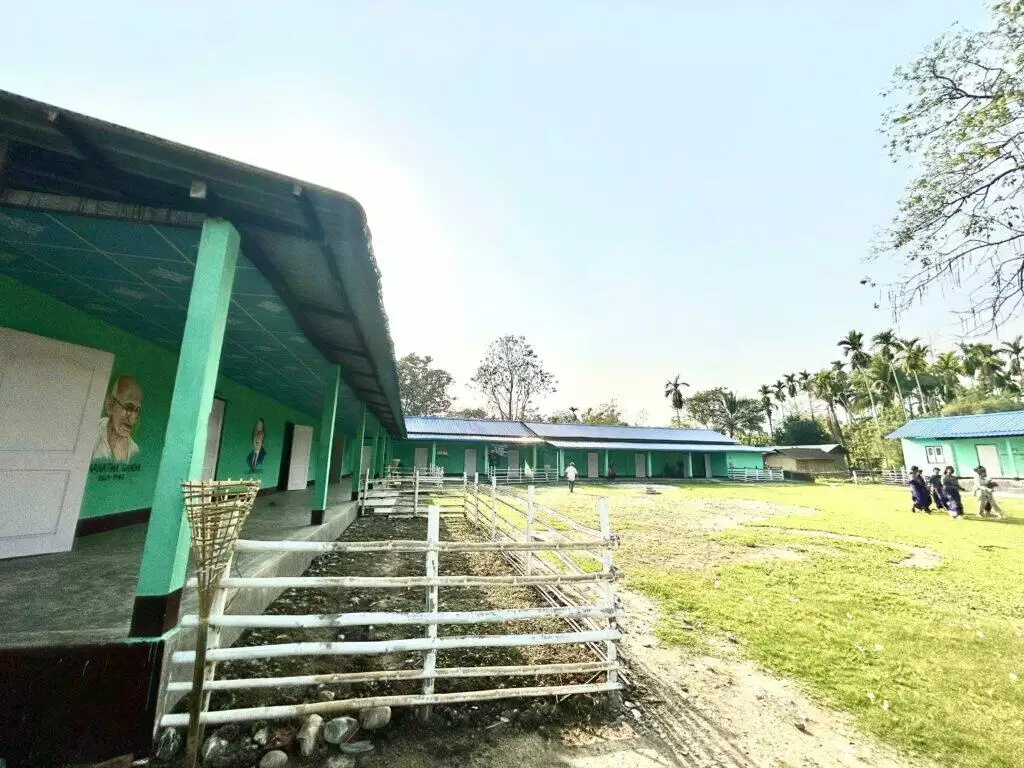 Newly constructed school buildings of the Nagapur School