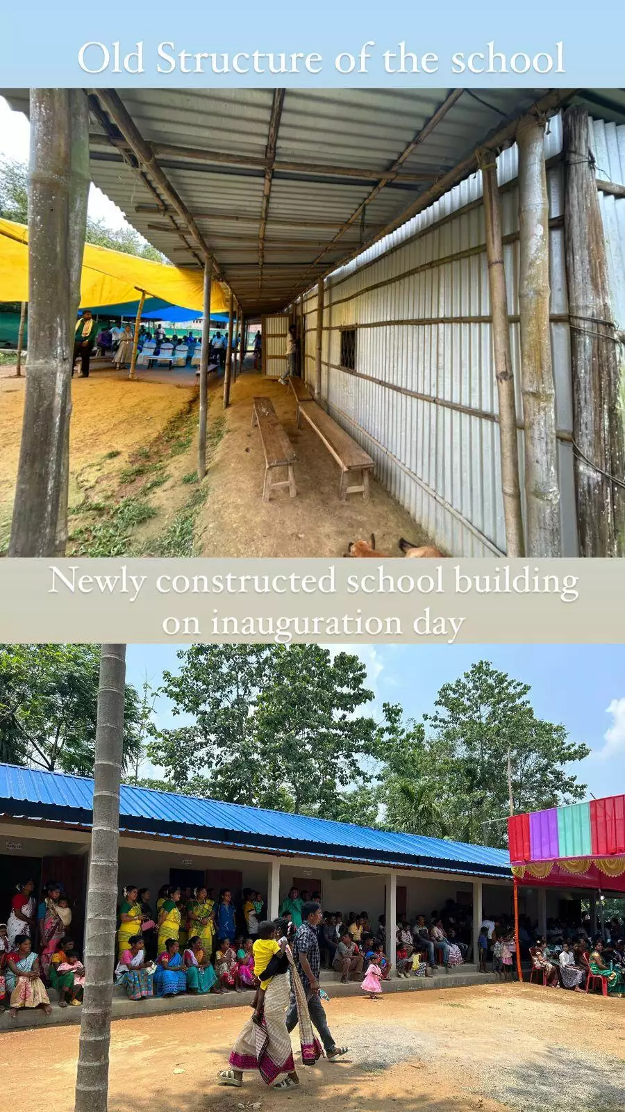 Old and New School Building of St. Mary's English School, Dholmara, Kokrajhar