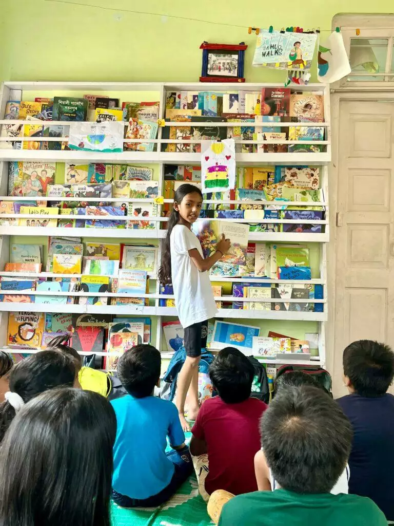 Read Aloud session at the NEET Community Library, Guwahati