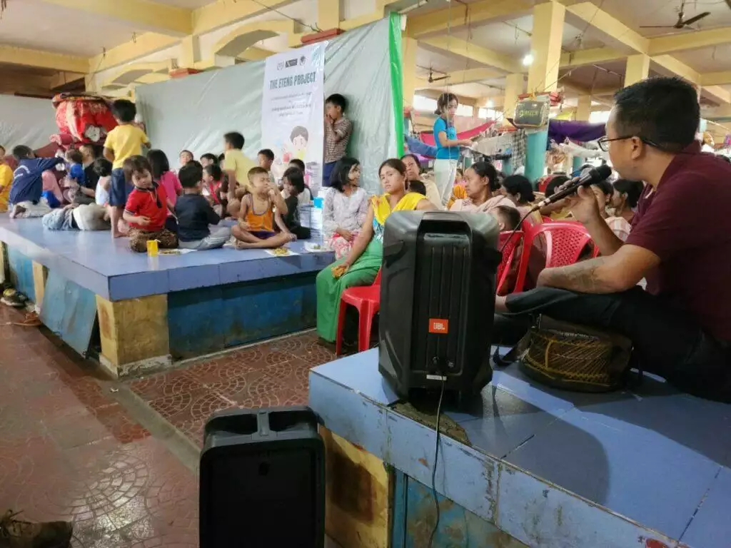 Workkshop at a Relief Camp